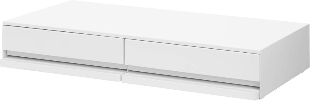 tower キッチン家電下引き出し＆スライドテーブル 幅80cm 山崎実業 白