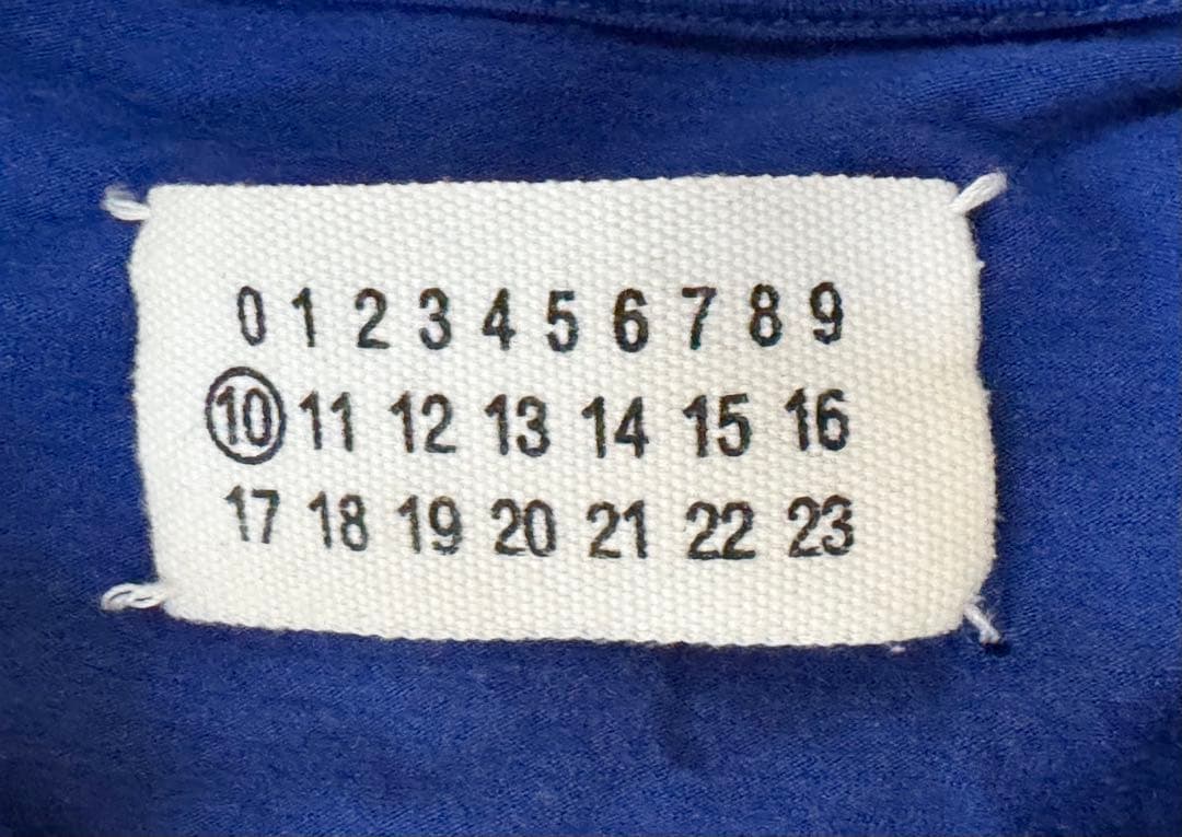 マルタンマルジェラ10 Vネック ニット 2008AW 青 イタリア製