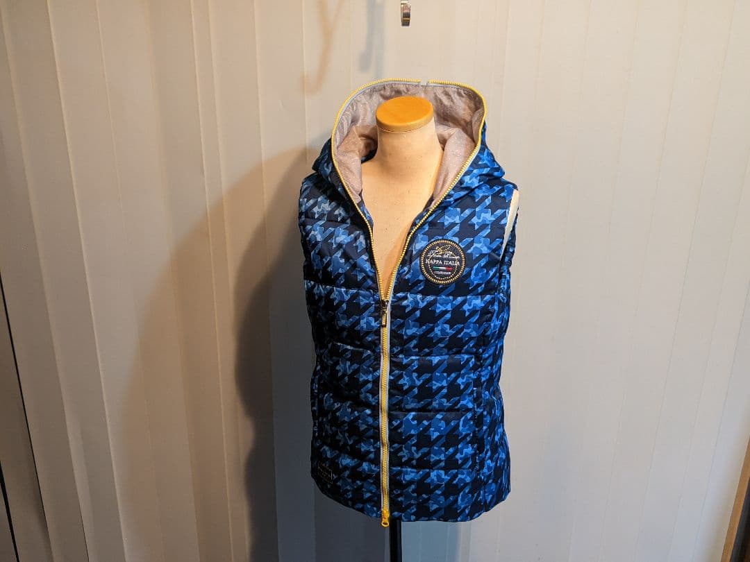 KAPPA GOLF　ダウンベスト　カッパ　総柄　フード　パーカー　ジャケット