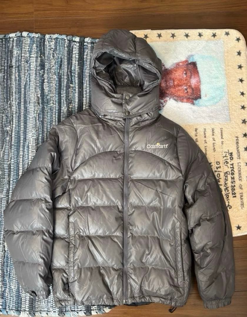 希少 90s Carhartt 2WAY ダウンジャケット グレー テック系