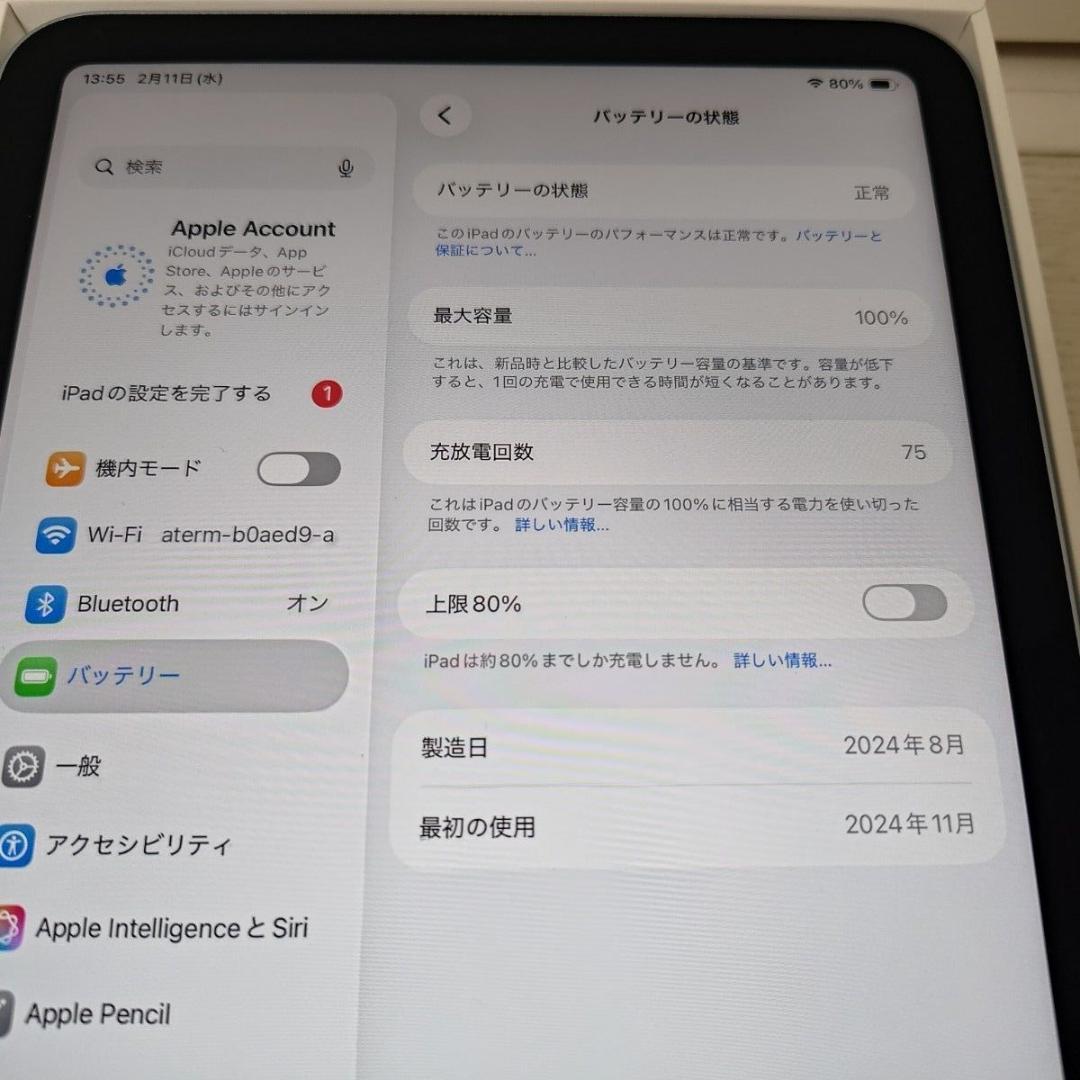 iPad mini 第7世代 A17 Pro 128gb WiFi ブルー