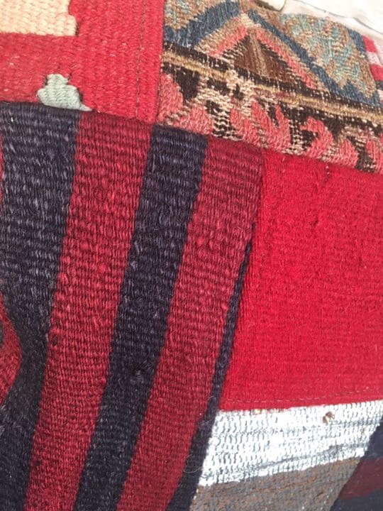 ビンテージラグ　トルコラグ　オールドキリム　クッションカバー　パッチワーク♯14