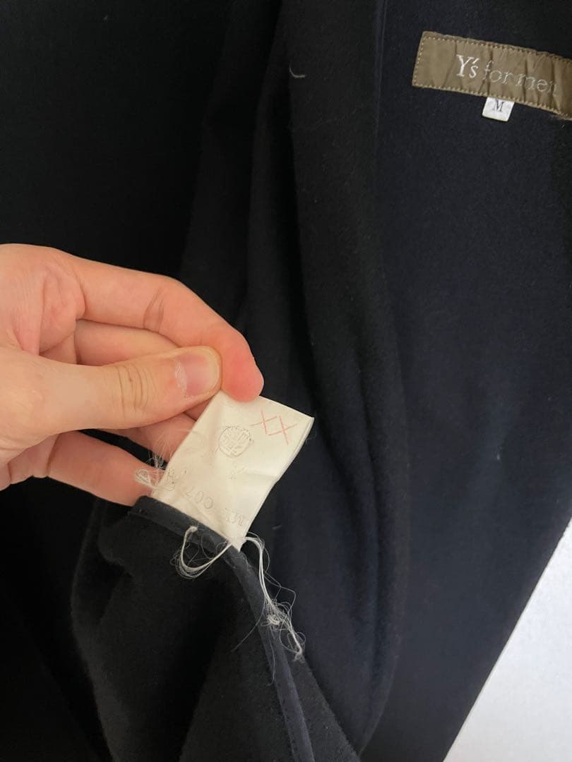 90s y's for men ブラック ダッフルコート