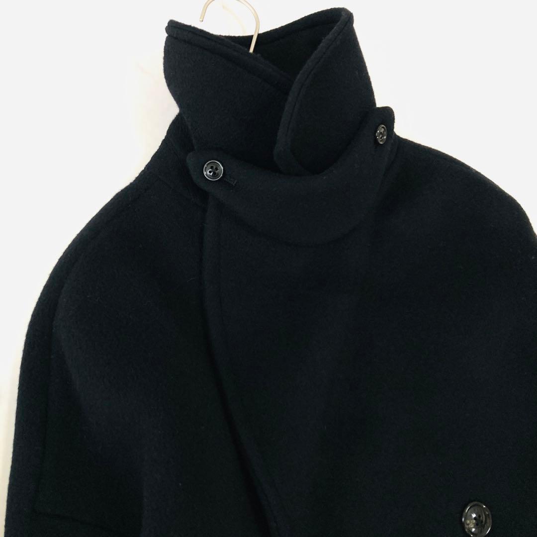 美品✨️ティッカ　23年モデル　ピーコート　オーバーサイズ　ダブルブレスト　黒