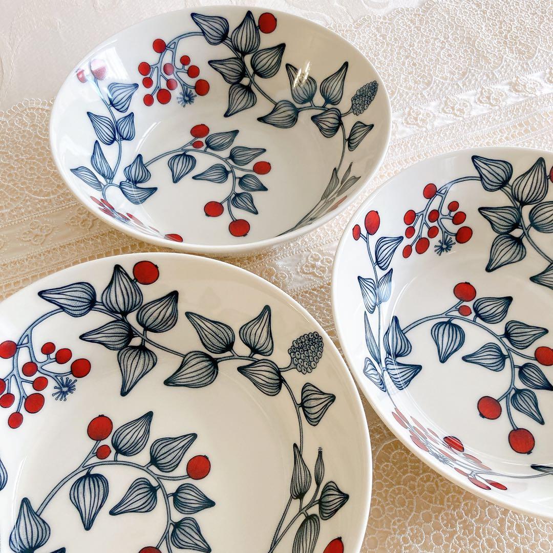 【未使用】アラビア ルノ フロストベリー 17cm ボウル 3点セット 季節限定