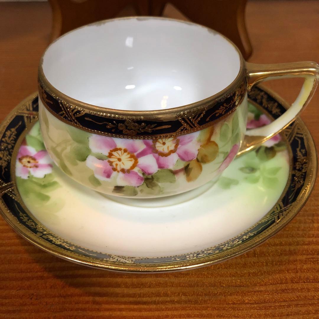 オールドノリタケ コバルト金彩 野ばら C/S