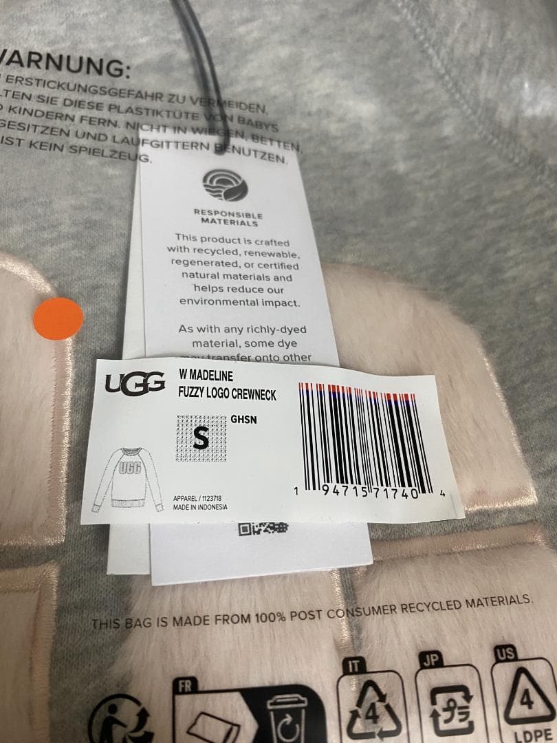 【新品未使用】UGGトレーナースウェット Sサイズ