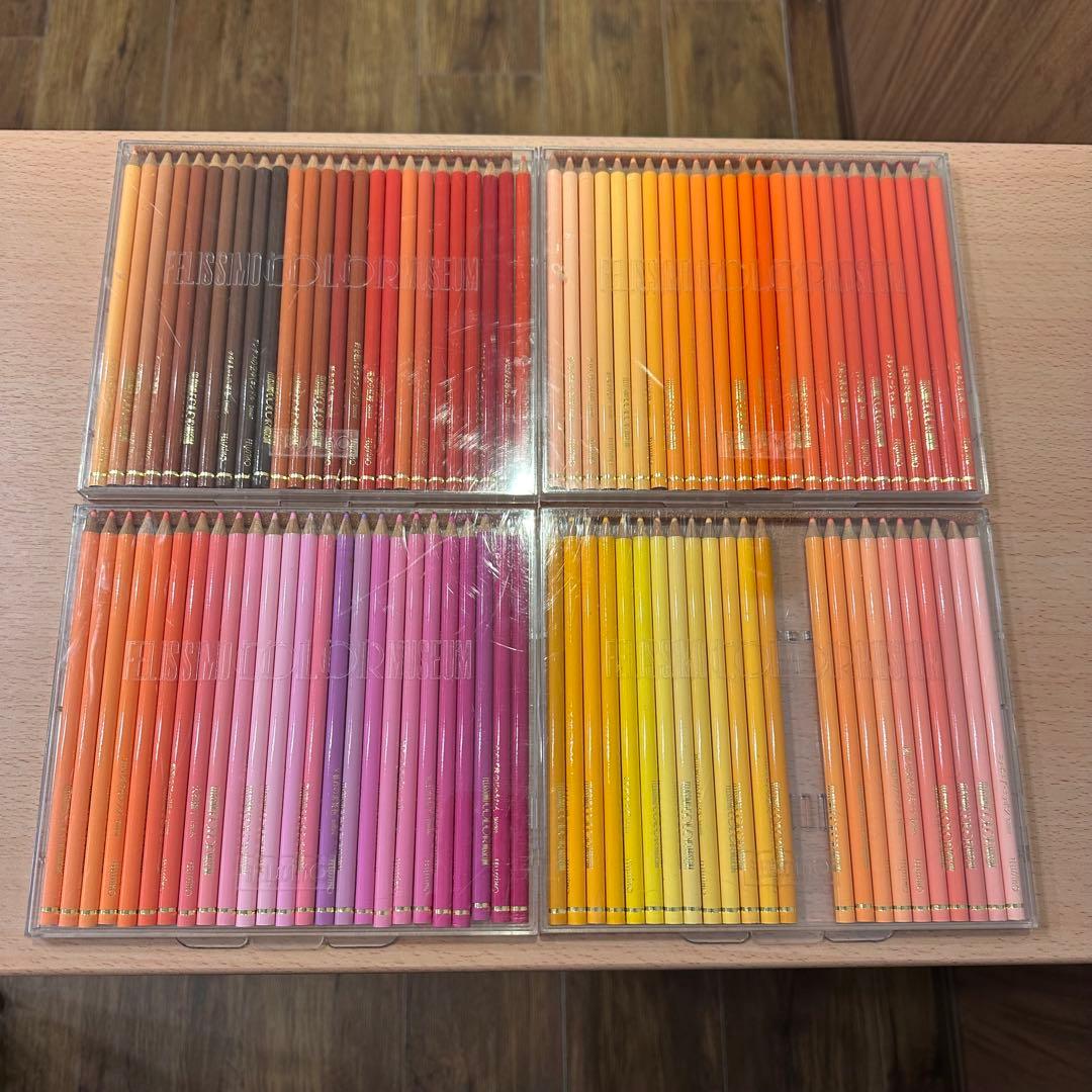 フェリシモ 色鉛筆 25色×16ケース セット 使用済み
