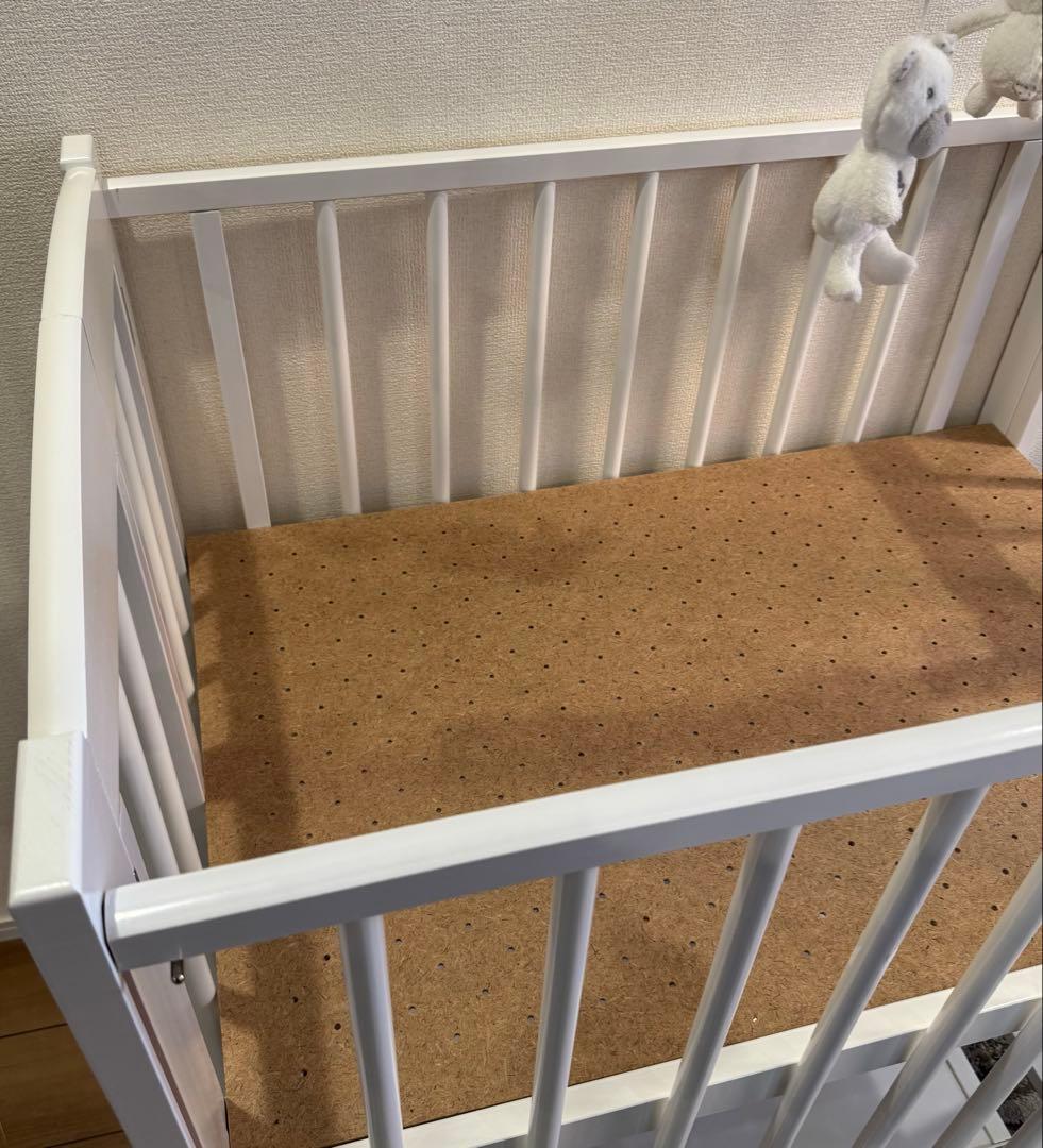 mm様 ✩ 専用ページ ベビーベッド　ミニ ハイベッド 折りたたみ式　メリー付き