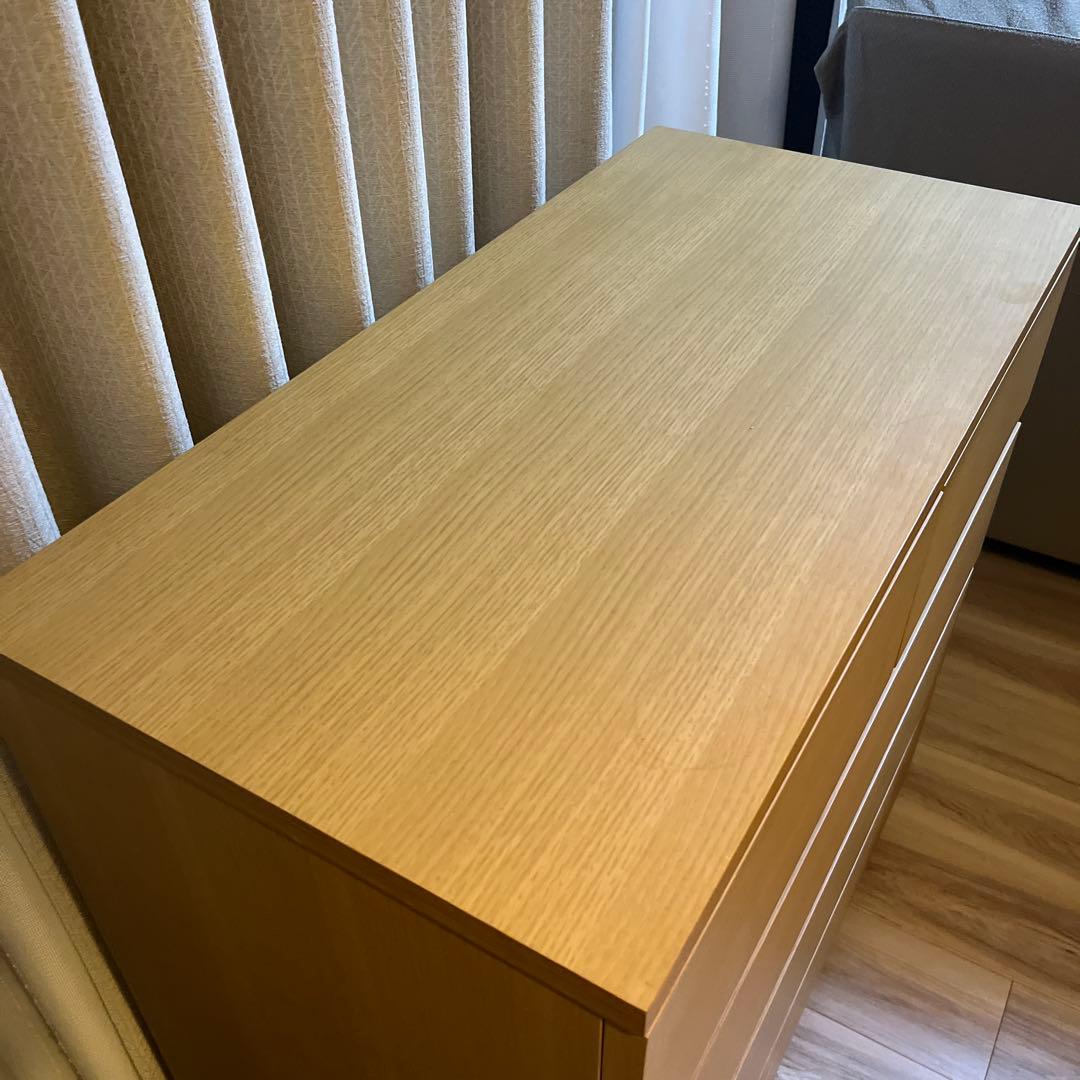 ⭐️美品⭐️廃盤希少⭐️無印⭐️脚付き⭐️チェスト４段・ワイド・オーク材
