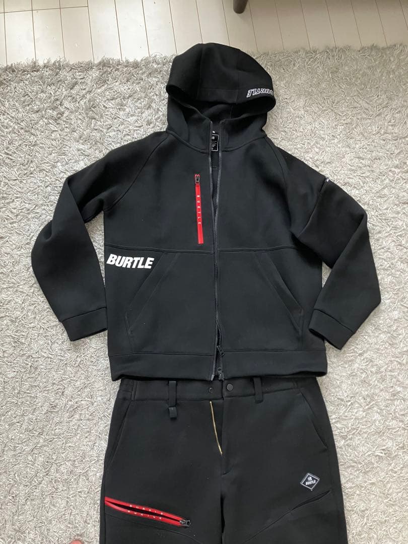 【バートル】エアーテックフーディ・パンツ上下（上L・下XL）★黒 Burtle