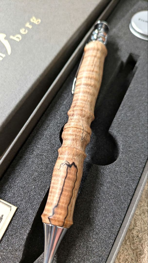 Flamberg　栃縮杢　スポルテッド　サンピューラボールペン＋ツイスト消しゴム