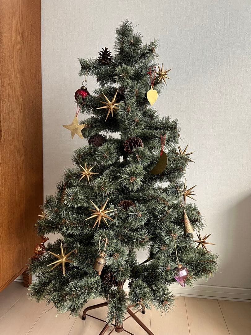 ニコアンド 松ぼっくり付きクリスマスツリー　120㎝