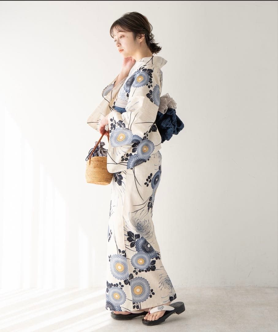 最終価格⭐️新品未使用未開封品　 ゆかた館グレース　人気浴衣M 5点セット下駄変更