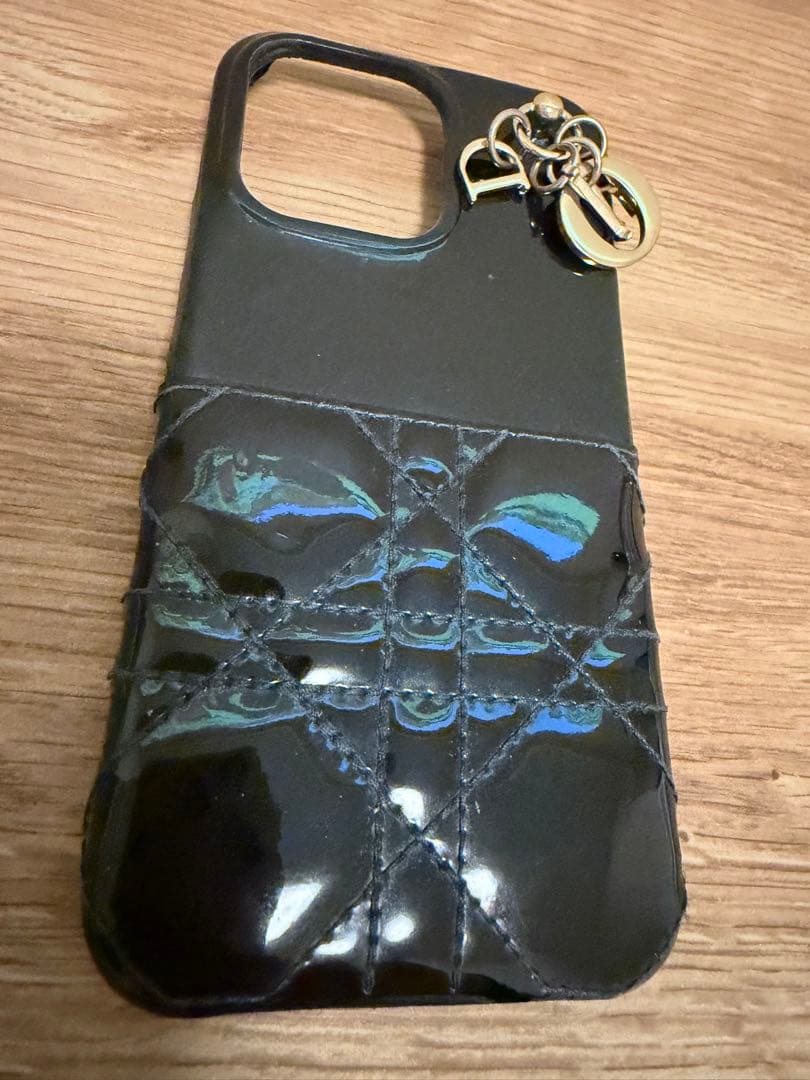 Dior ブラック パテントiPhoneケース13プロ