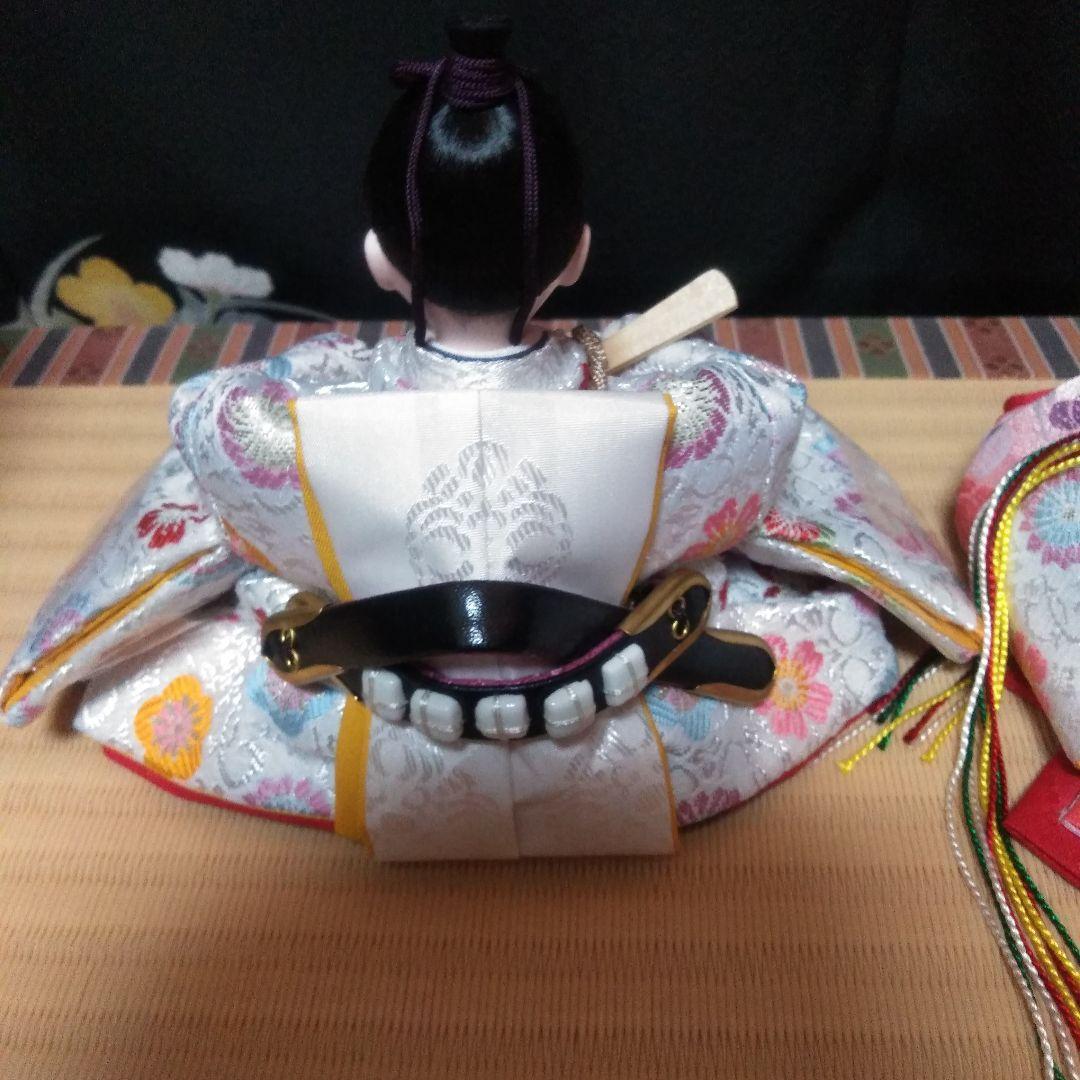 ひな人形セット有職雛　親王　飾り台　屏風　燭台　花セット