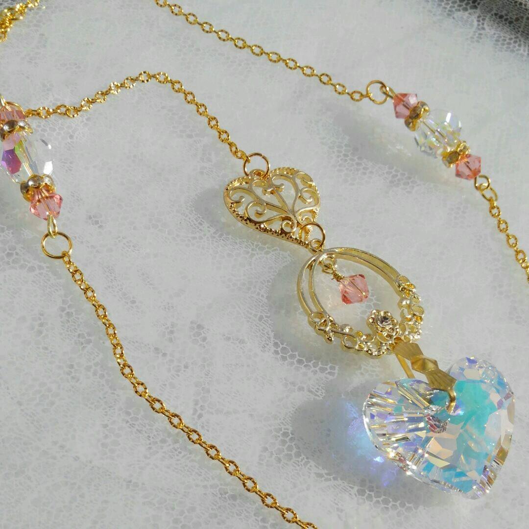 サンキャッチャー♡ハンドメイド「Swarovski✧︎トゥルーリーインラブ♥」