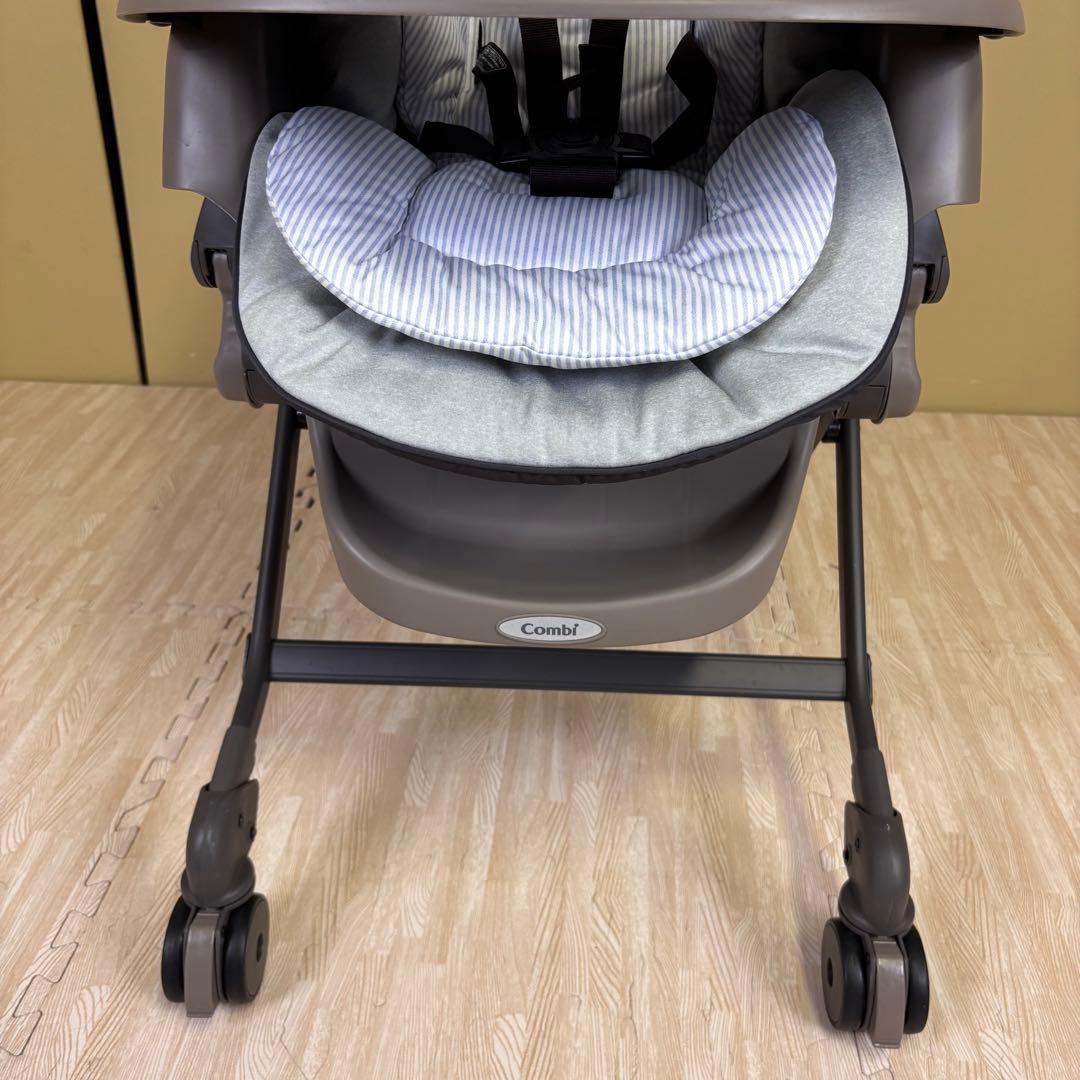 極上クリーニング済　☆超美品☆　コンビ　ハイローベッド＆チェア　ネムリラ　グレー