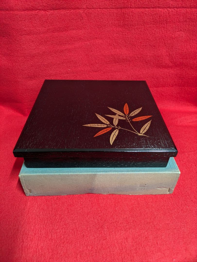 松花堂弁当箱　８客　 木製漆器　懐石弁当、茶道具