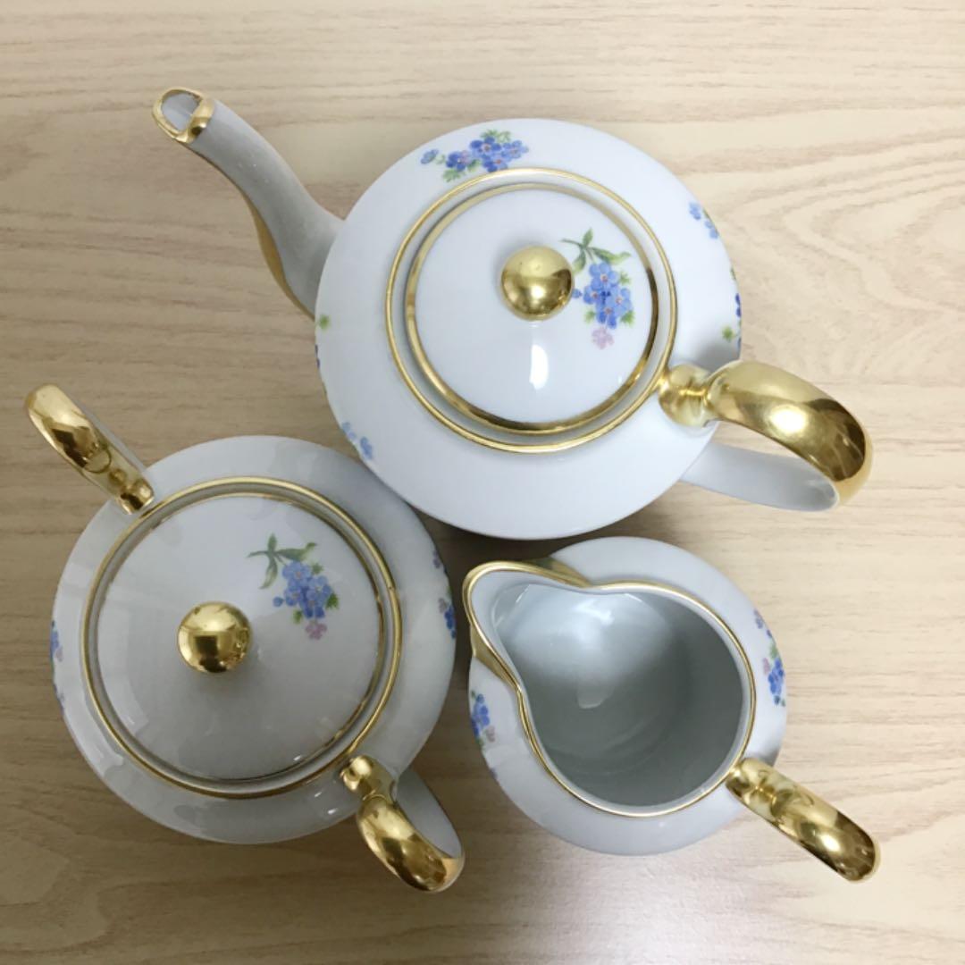 リモージュ　勿忘草　ティーセット　3点セット