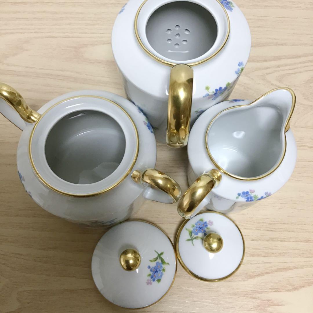 リモージュ　勿忘草　ティーセット　3点セット