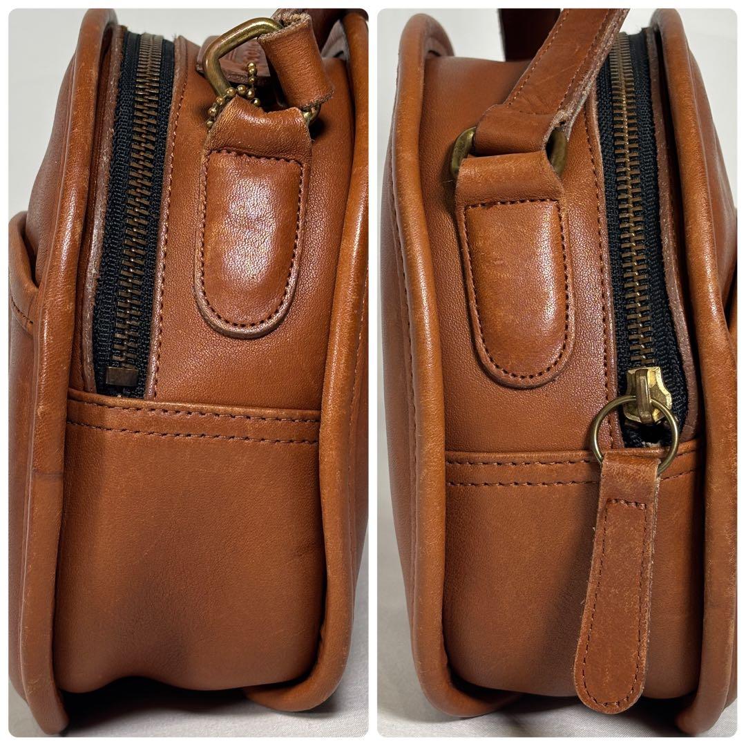 コーチ オールドコーチ ショルダーバッグ 斜め掛け チャーム レザー ブラウン