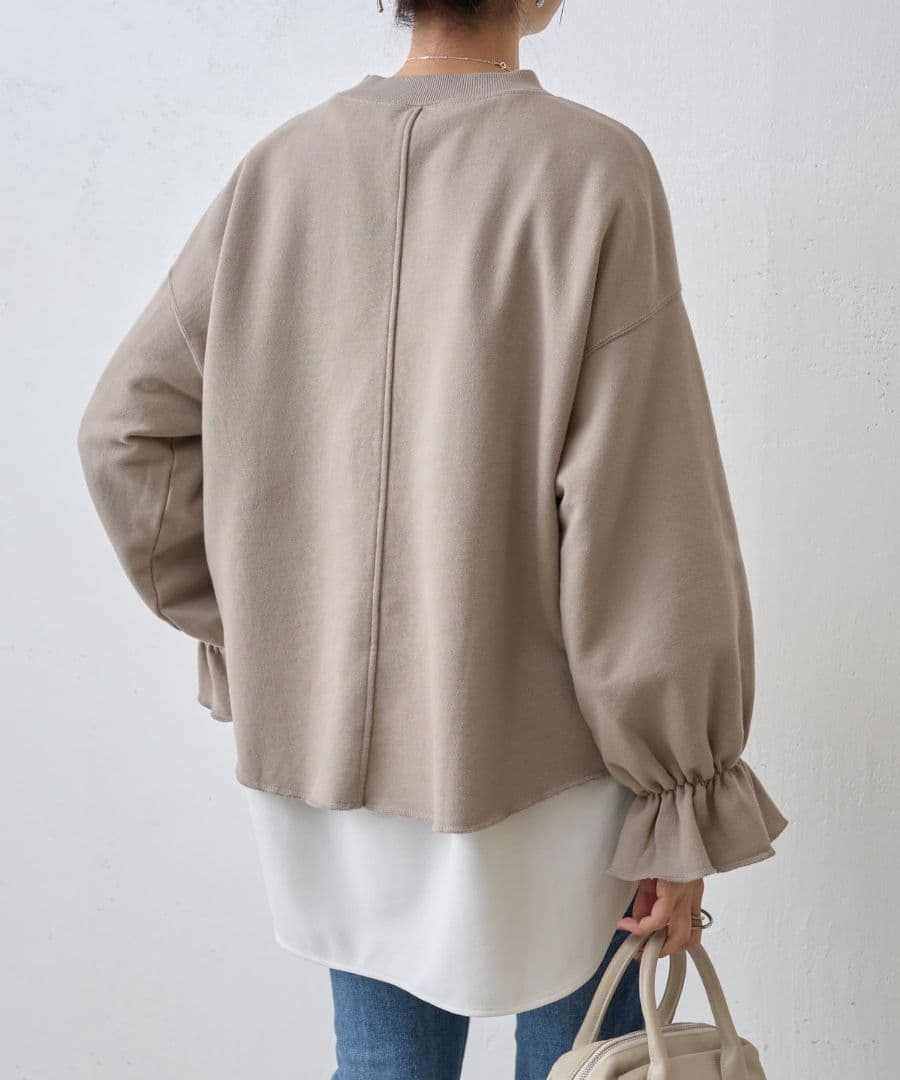 【期間限定1/24まで】 新品タグ付　ビアズリー　袖口フリルトレーナー 26SS