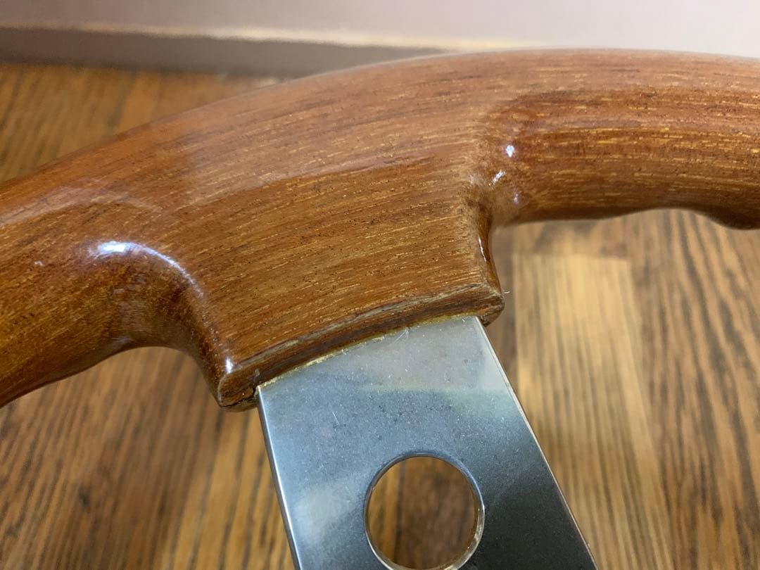 希少　超美品　OBA ウッドステアリング32.5cm ボス&ビス付き