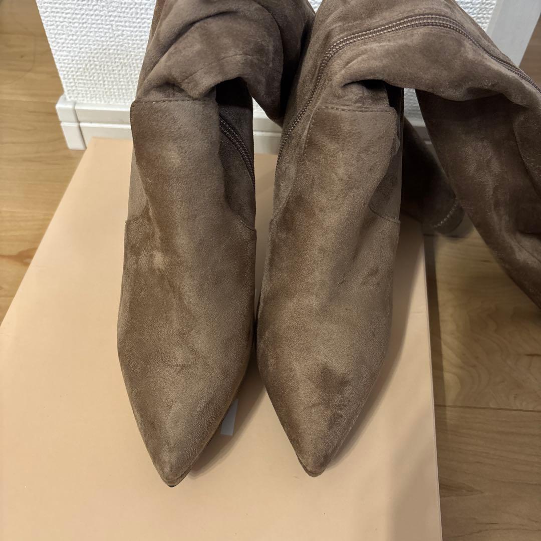 R&E ポインテッドトゥハイヒールロングブーツ