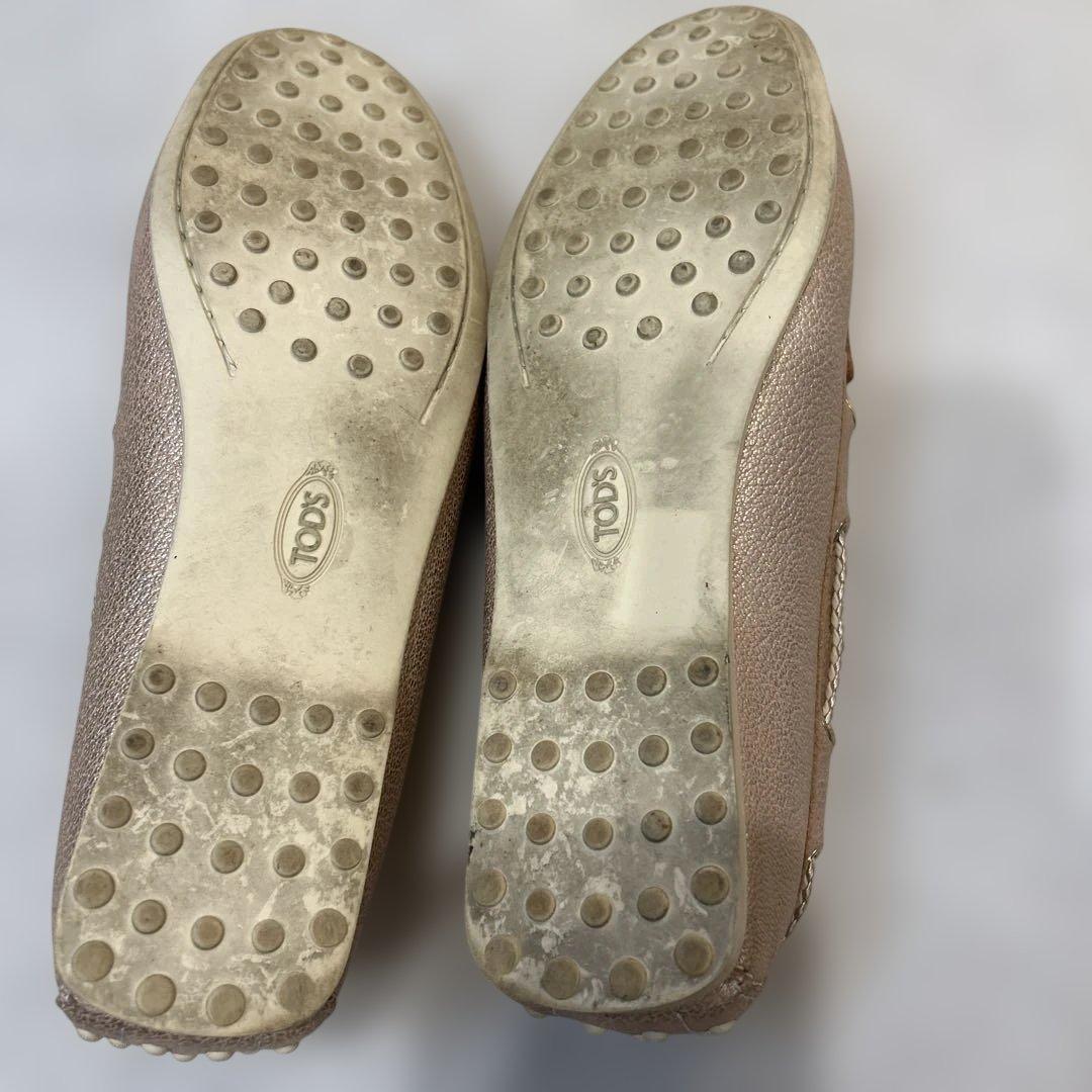 【美品】TOD'S トッズ ゴンミーニ ドライビングシューズ ピンク 38