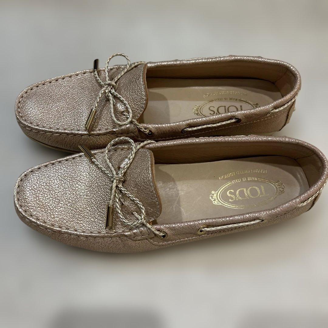 【美品】TOD'S トッズ ゴンミーニ ドライビングシューズ ピンク 38