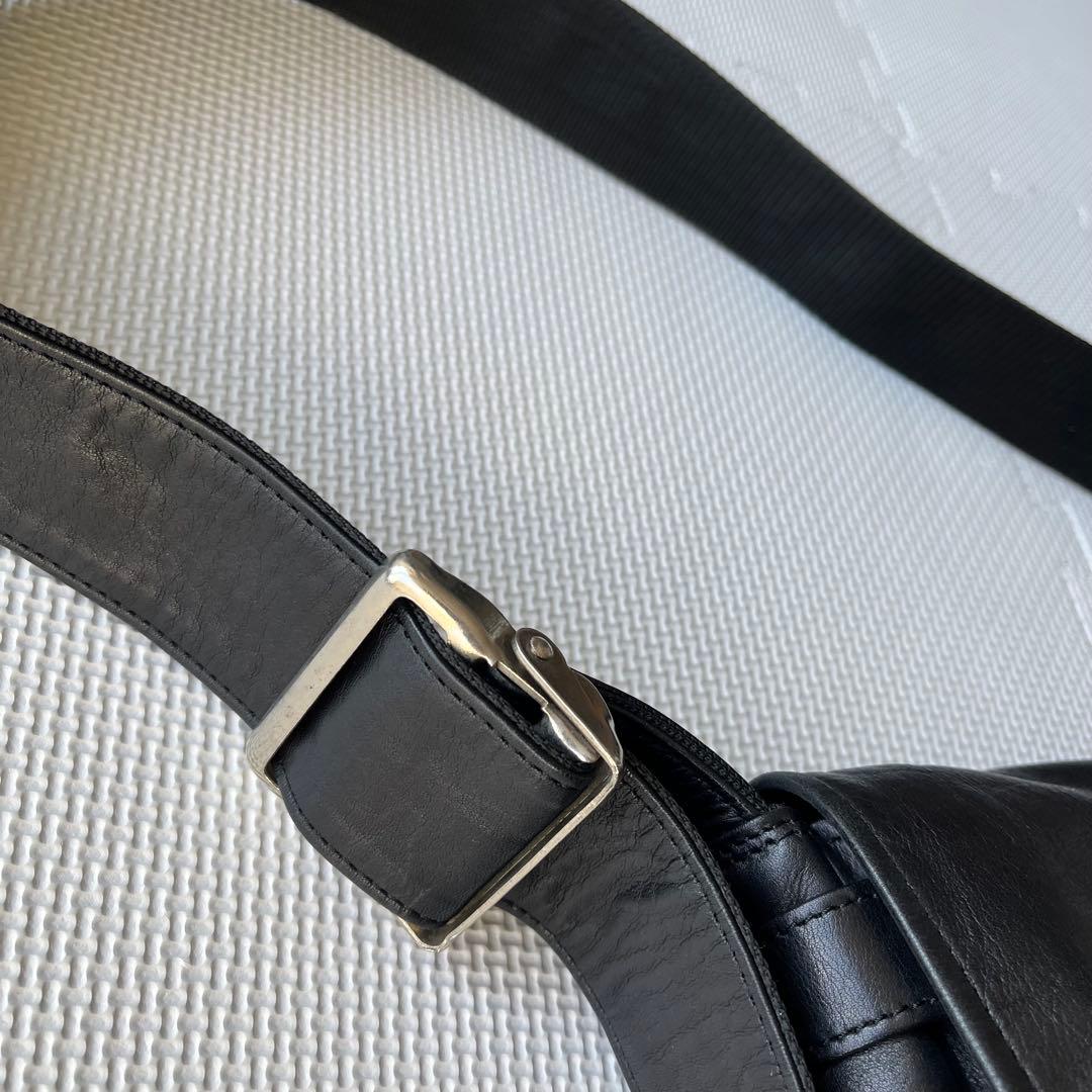 美品 希少 POTER オールレザー メッセンジャーバッグ 斜め掛け A4