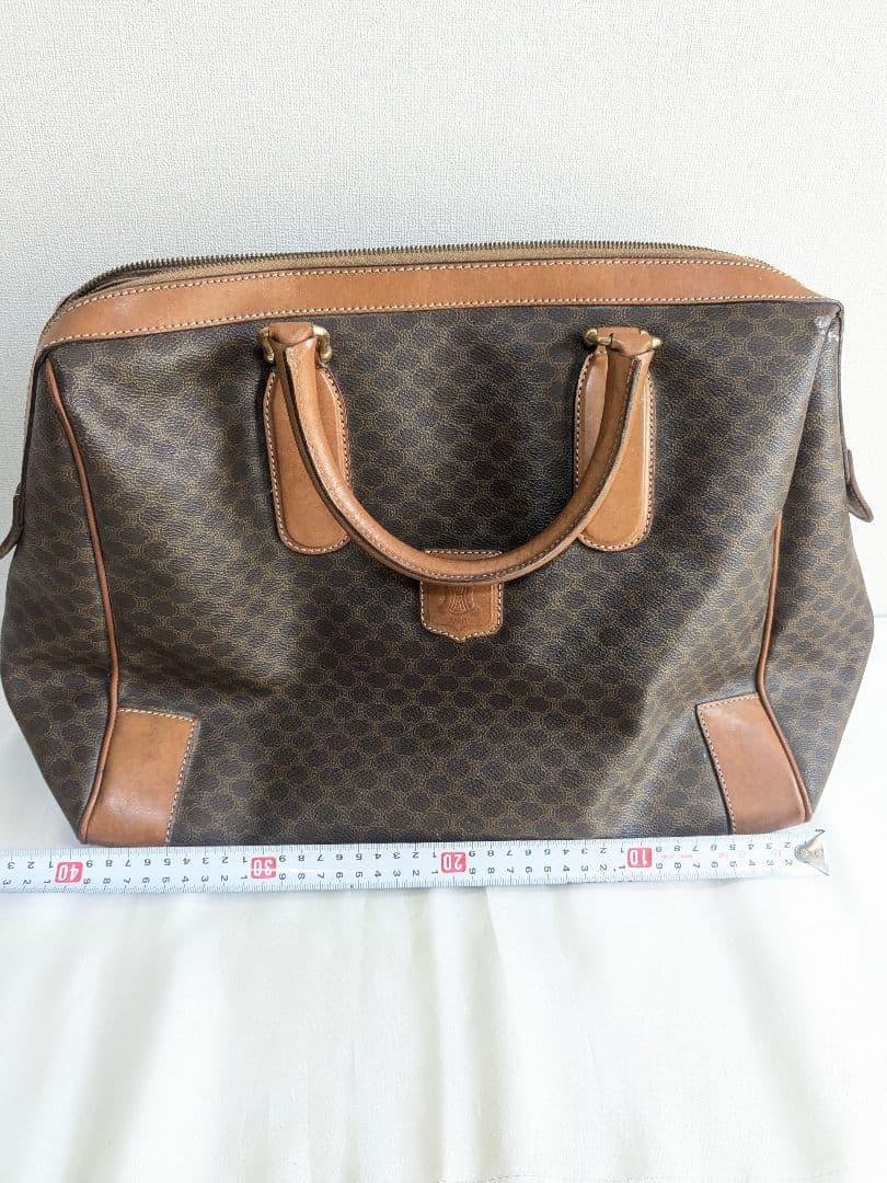 CELINE マカダム柄 総柄 ボストンバッグ 旅行バッグ ヴィンテージ