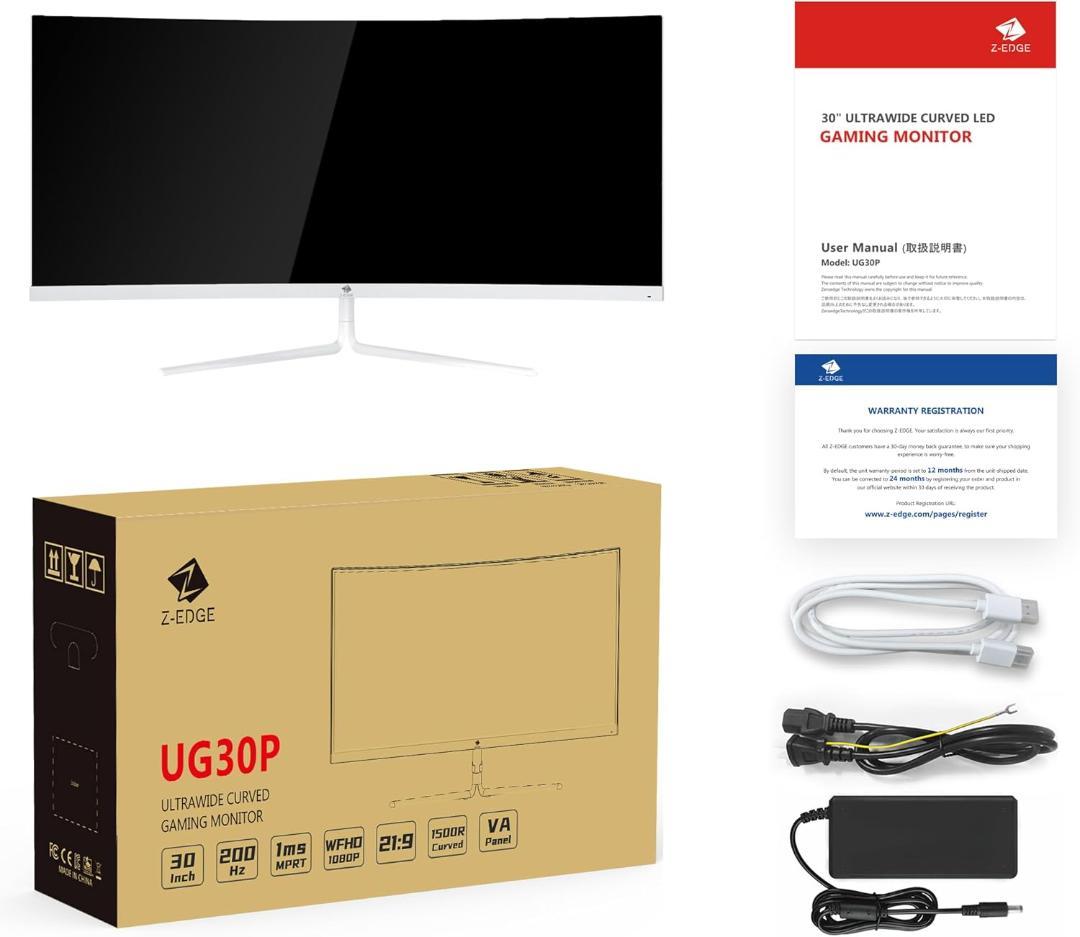 R*3様 Z-Edge UG30P 曲面ウルトラワイドモニター