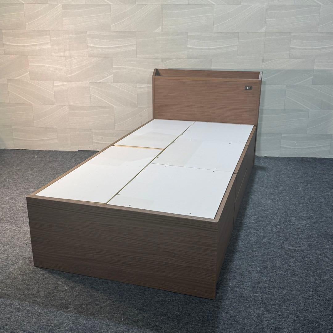 ニトリ シングル ベッドフレーム ジオチェスト 収納 格安 d5025