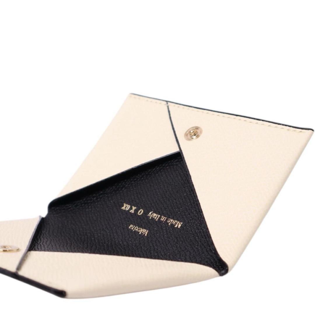 【未使用】Valextra カードケース　名刺入れ　ホワイト×ブラック