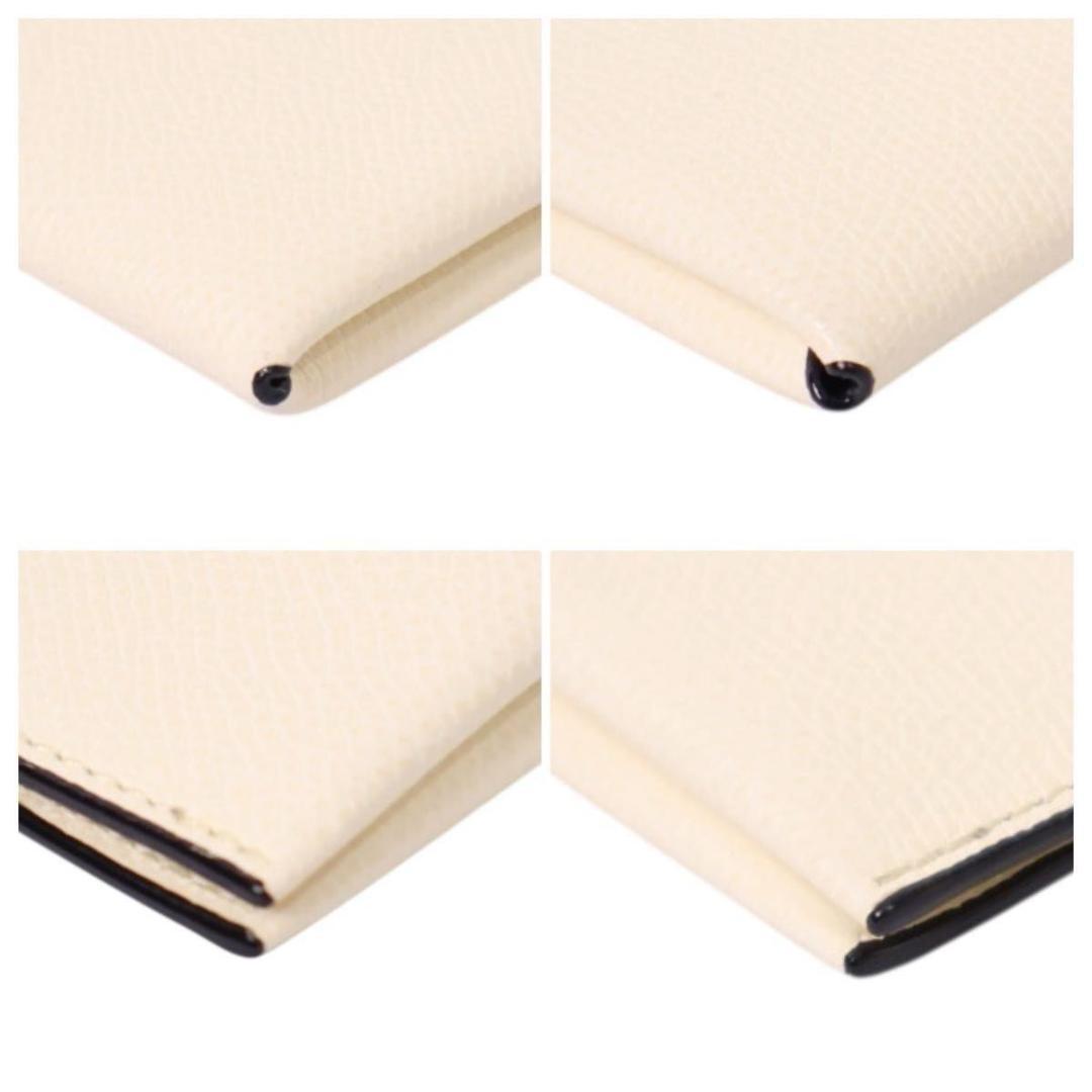 【未使用】Valextra カードケース　名刺入れ　ホワイト×ブラック