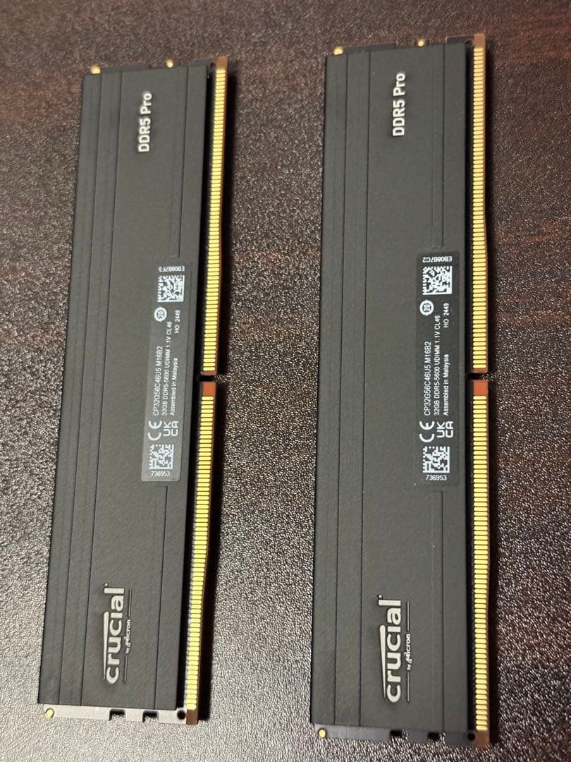 Crucial DDR5-5600 32GB×2枚 計64GB