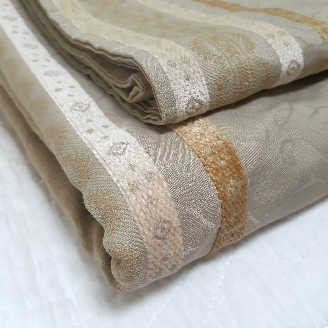 ローラアシュレイ　 ストライプ シングル布団・枕カバーセット　ベージュ系