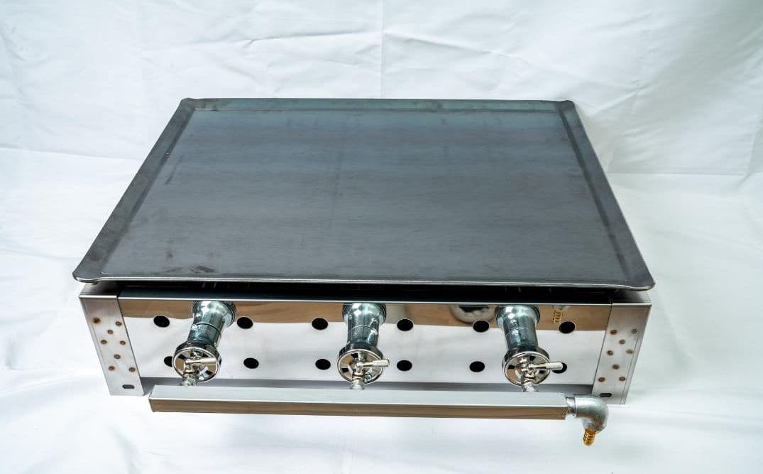 極厚な ６mm 鉄板 プロパンガスグリラー 学園文化祭り ハンバーガー BBQ