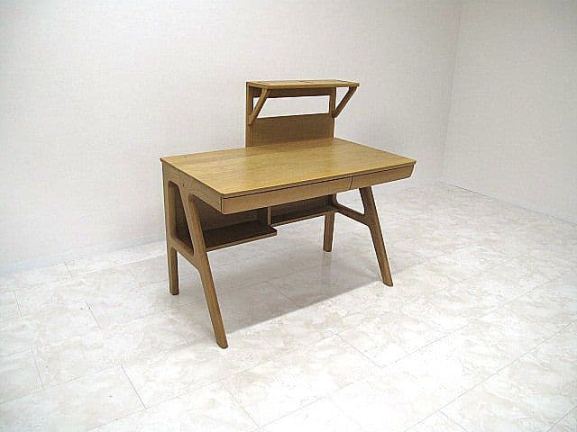 浜本工芸 ナラ材デスク 　　書斎机/PCデスク/ワークデスク/学習机