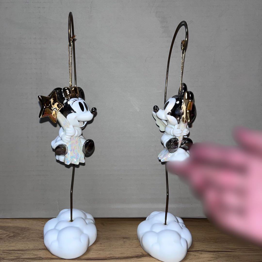 ディズニー　ミッキー　ミニー　陶器　飾り　エンジェル