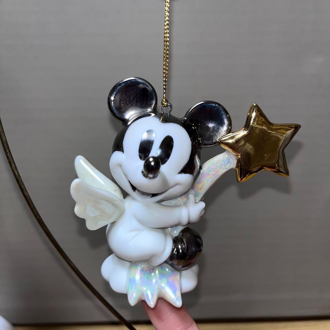 ディズニー　ミッキー　ミニー　陶器　飾り　エンジェル