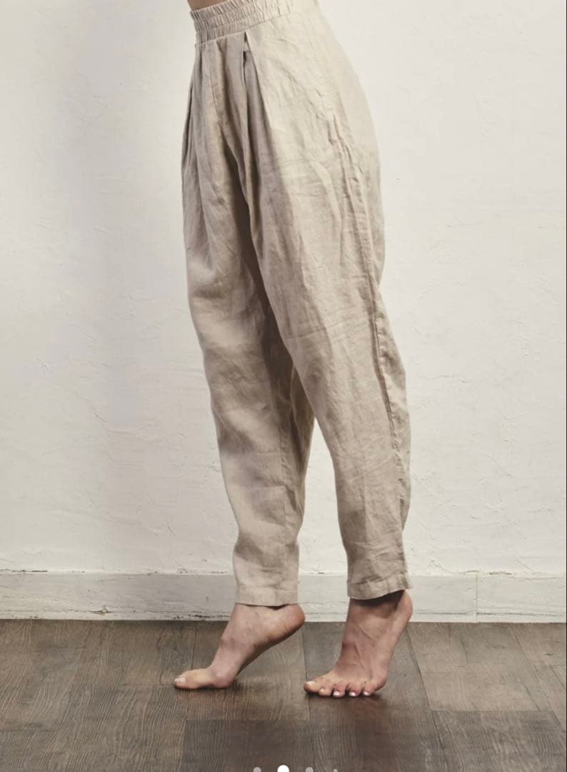 yinyang yogawearリネンファーマーズパンツ