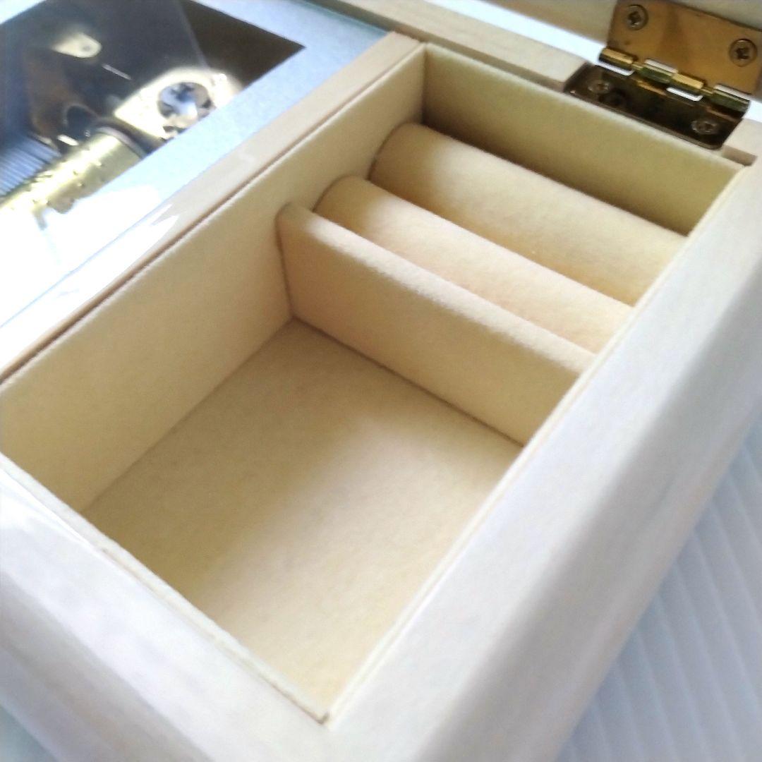 オルゴール ジュエリーボックス アクセサリーケース 木製 メイプル ホワイト