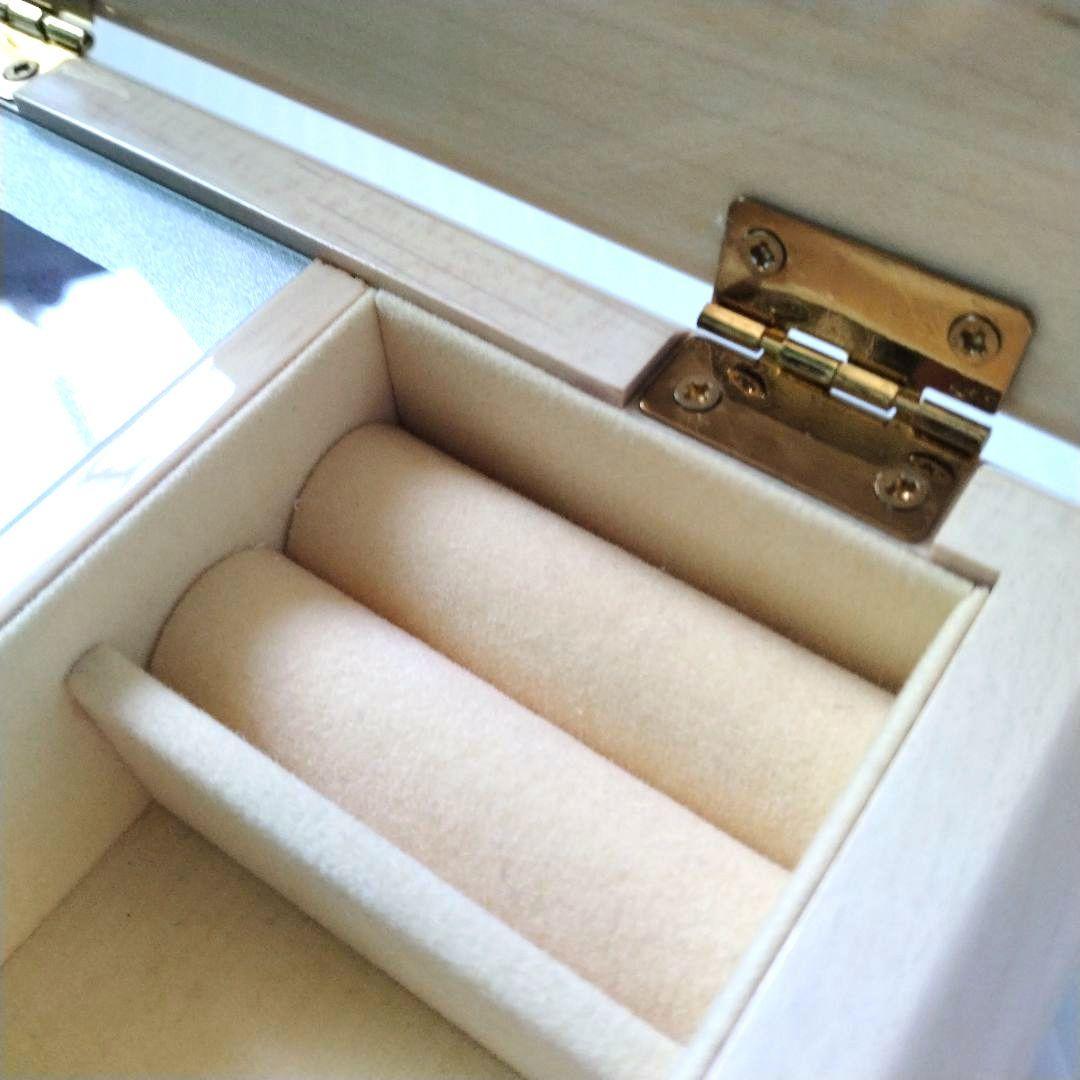 オルゴール ジュエリーボックス アクセサリーケース 木製 メイプル ホワイト