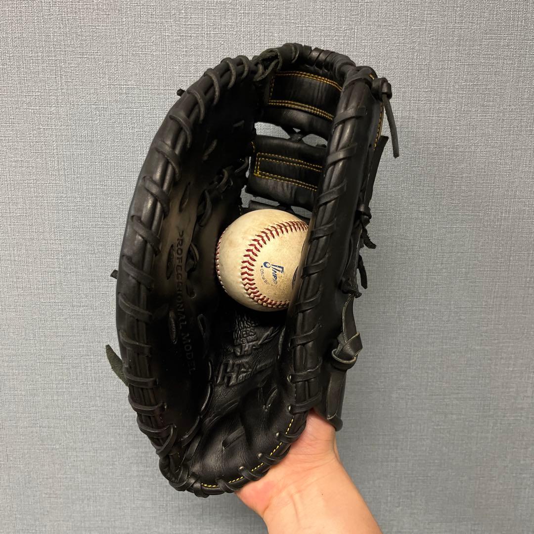 1081 ハタケヤマ 型抜群 極美品 軟式 ファーストミット 左投げ