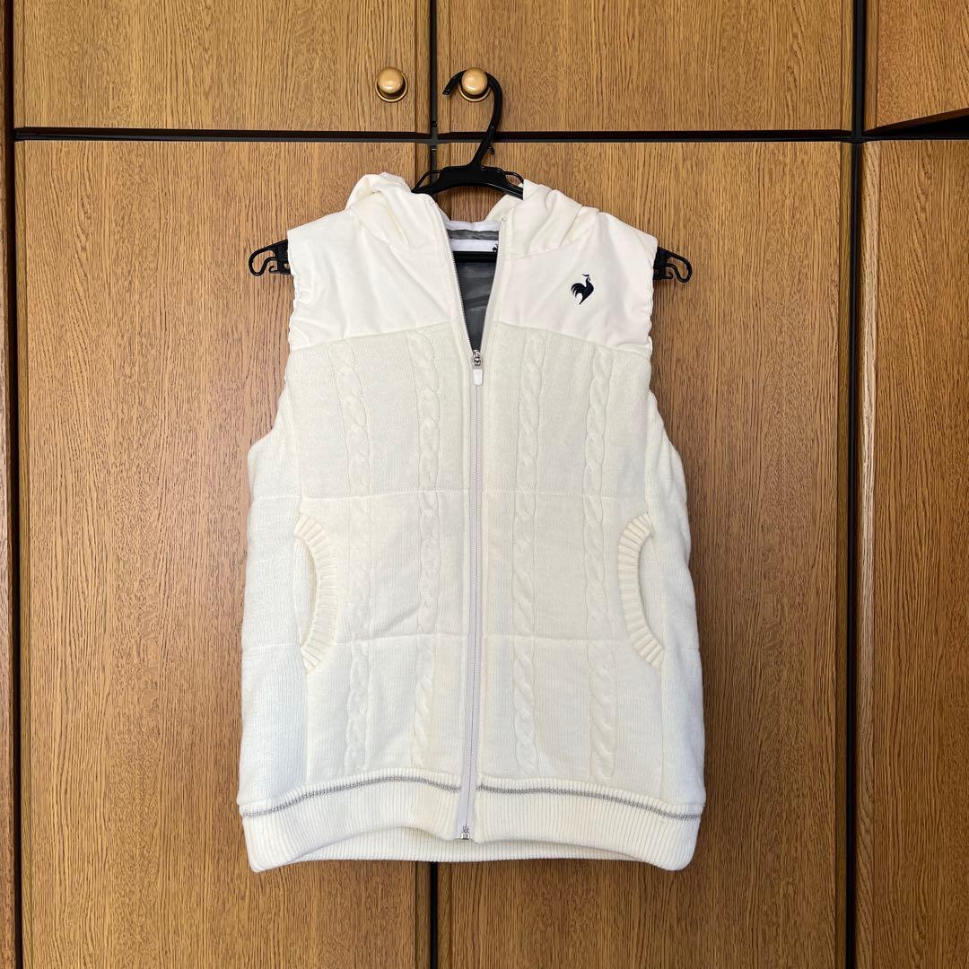 LE COQ SPORTIF フード付きベスト ホワイト