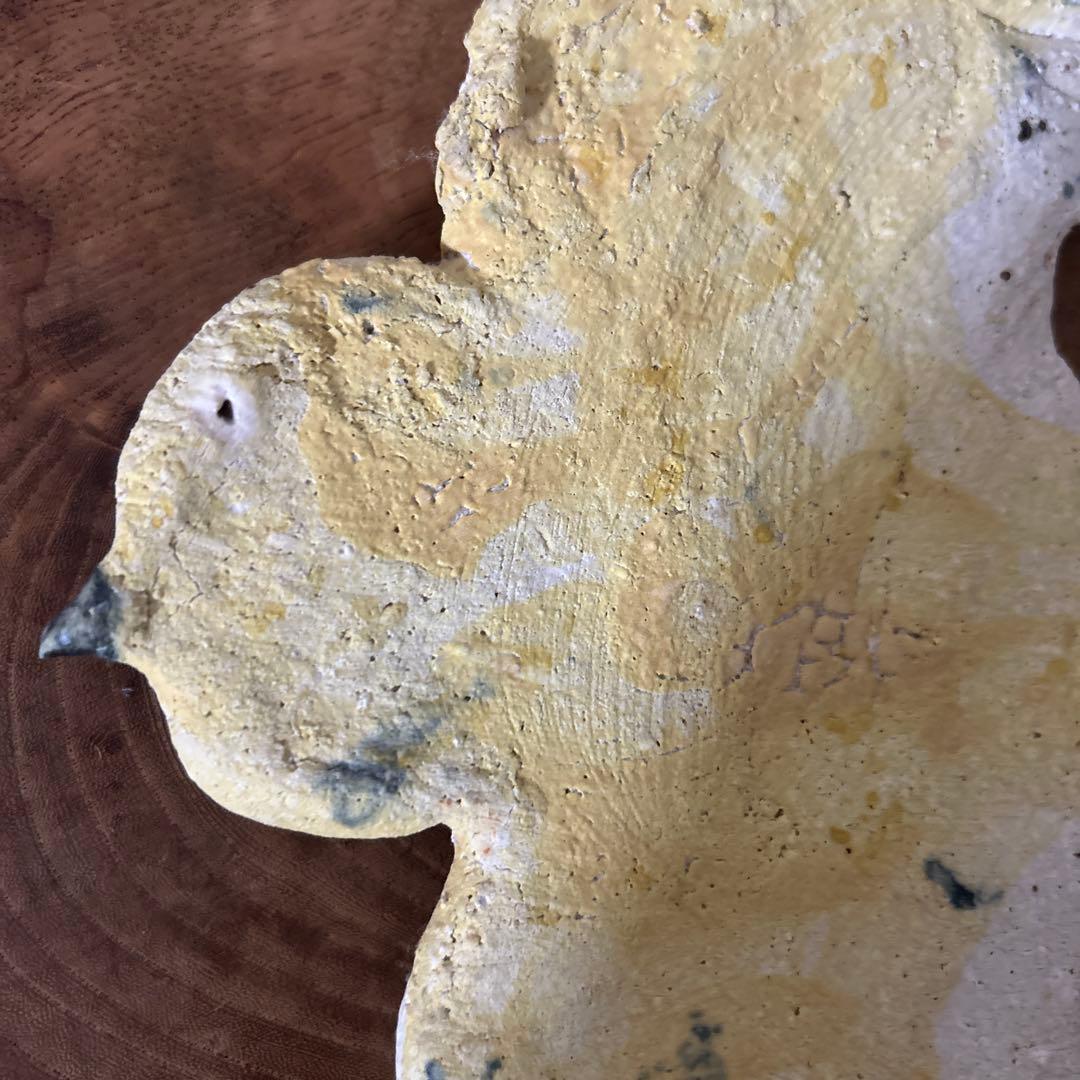 前川幸市　鳥の陶板　貴重　美品