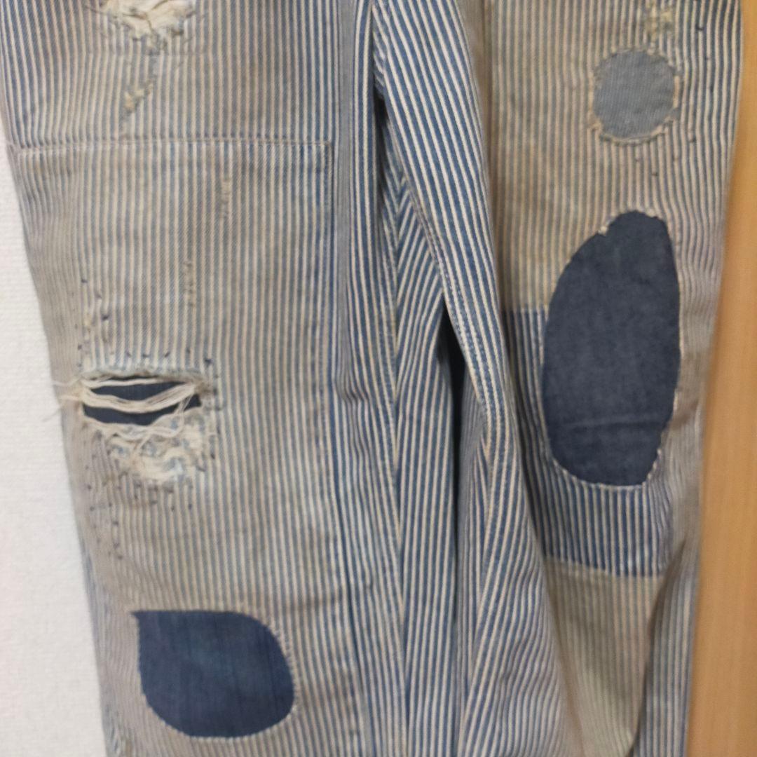 DENIM & SUPPLY ラルフローレン ヒッコリー オーバーオール M